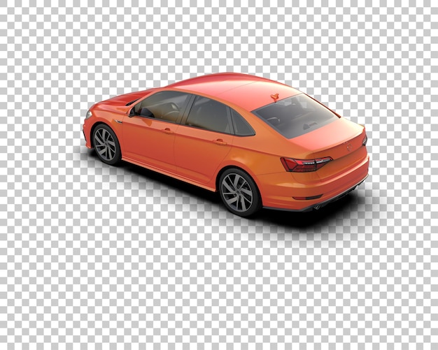 Ilustración de renderización 3D de automóviles realistas aislados en el fondo