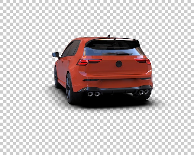 Ilustración de renderización 3D de automóviles realistas aislados en el fondo