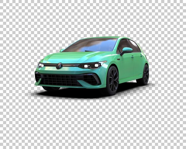 Ilustración de renderización 3D de automóviles realistas aislados en el fondo