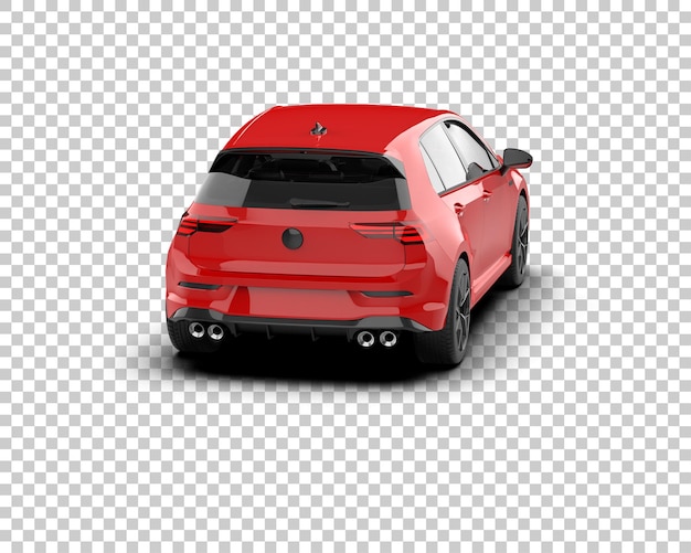Ilustración de renderización 3D de automóviles realistas aislados en el fondo