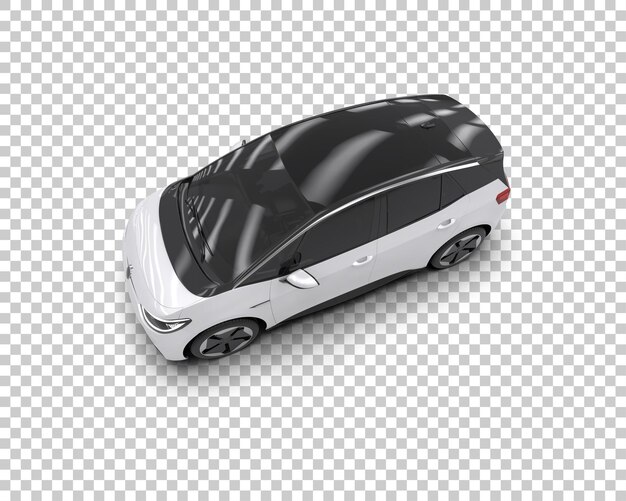 Ilustración de renderización 3D de automóviles realistas aislados en el fondo