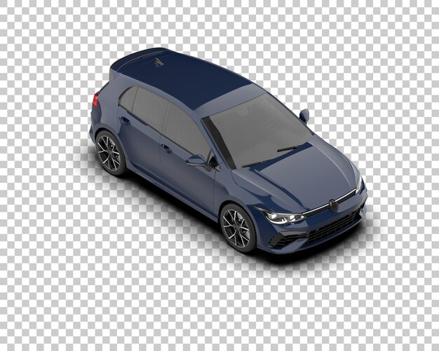Ilustración de renderización 3D de automóviles realistas aislados en el fondo