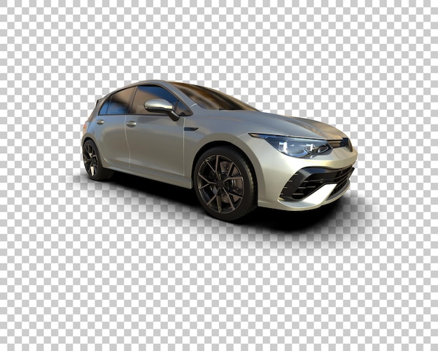Ilustración de renderización 3D de automóviles realistas aislados en el fondo