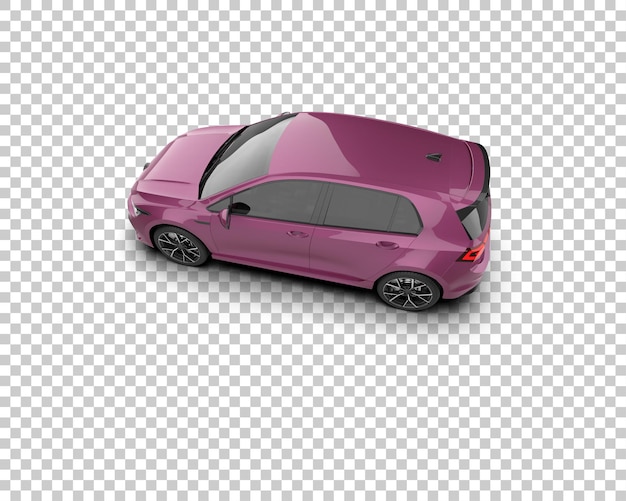 Ilustración de renderización 3D de automóviles realistas aislados en el fondo
