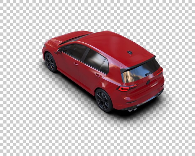 Ilustración de renderización 3D de automóviles realistas aislados en el fondo