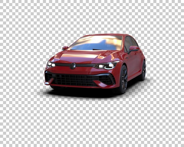 Ilustración de renderización 3D de automóviles realistas aislados en el fondo