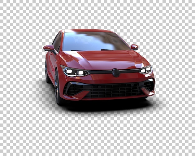 Ilustración de renderización 3D de automóviles realistas aislados en el fondo