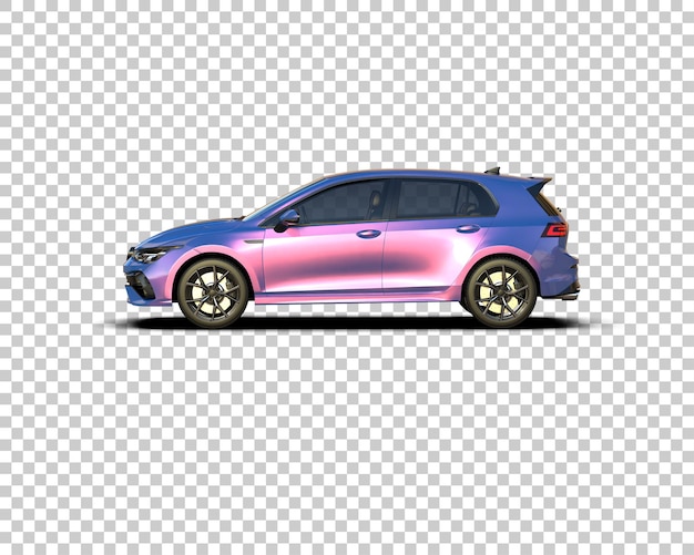 Ilustración de renderización 3D de automóviles realistas aislados en el fondo