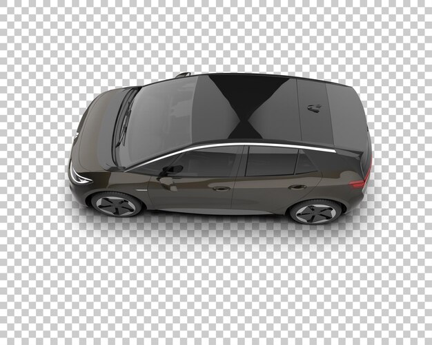 Ilustración de renderización 3D de automóviles realistas aislados en el fondo