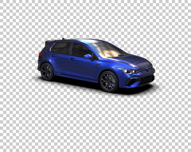 Ilustración de renderización 3D de automóviles realistas aislados en el fondo