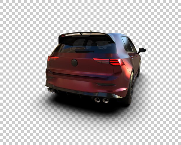 Ilustración de renderización 3D de automóviles realistas aislados en el fondo