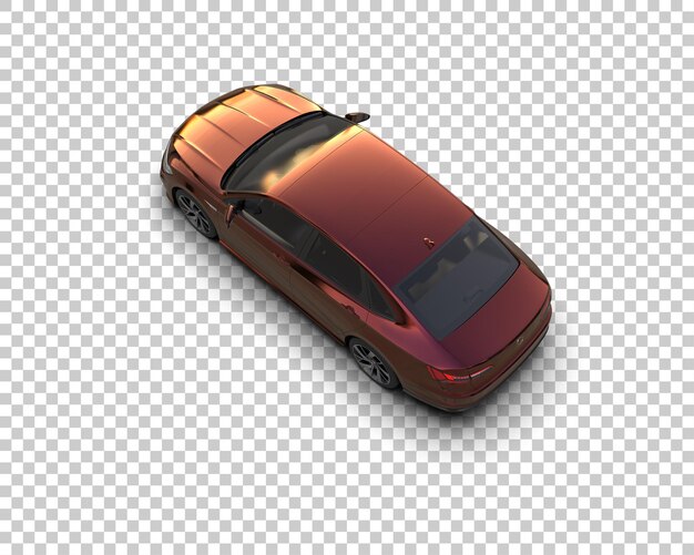 Ilustración de renderización 3D de automóviles realistas aislados en el fondo