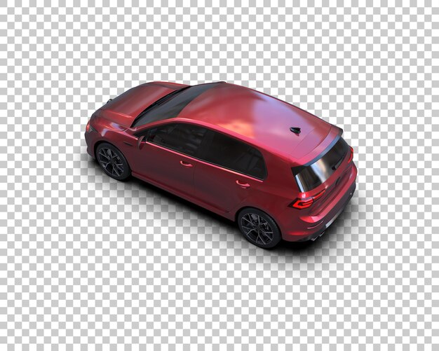 Ilustración de renderización 3D de automóviles realistas aislados en el fondo