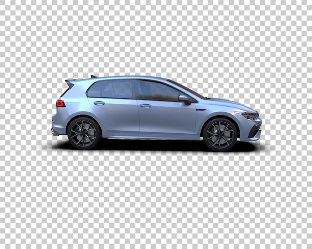 Ilustración de renderización 3D de automóviles realistas aislados en el fondo
