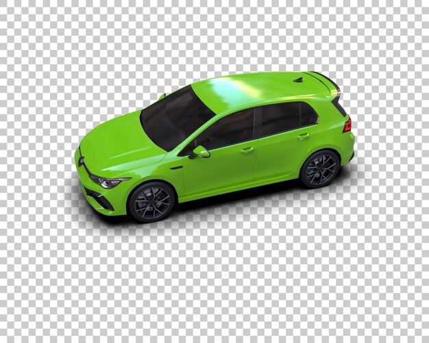 Ilustración de renderización 3D de automóviles realistas aislados en el fondo