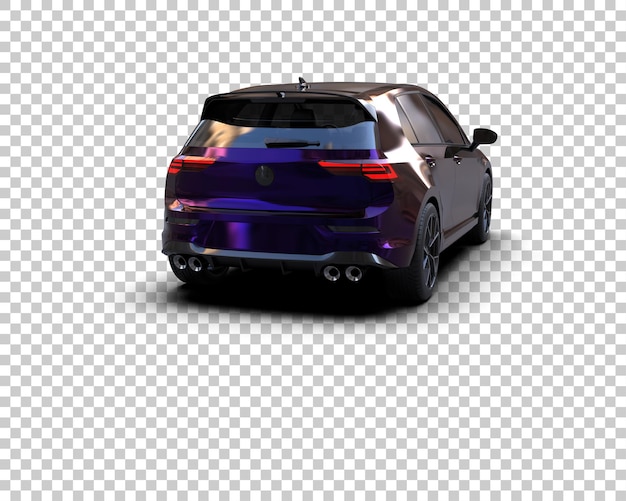 Ilustración de renderización 3D de automóviles realistas aislados en el fondo