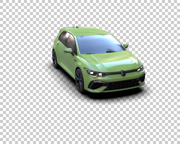 Ilustración de renderización 3D de automóviles realistas aislados en el fondo