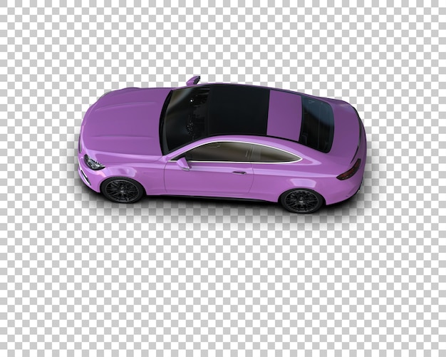 Ilustración de renderización 3D de automóviles realistas aislados en el fondo