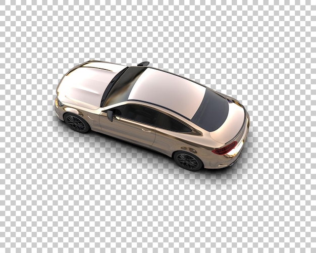 Ilustración de renderización 3D de automóviles realistas aislados en el fondo