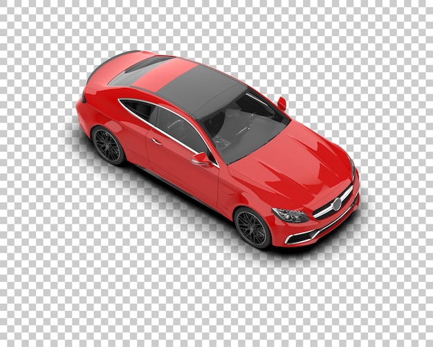 Ilustración de renderización 3D de automóviles realistas aislados en el fondo