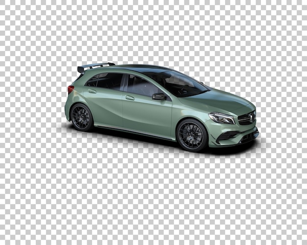 Ilustración de renderización 3D de automóviles realistas aislados en el fondo