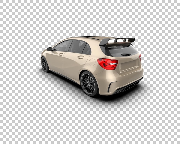Ilustración de renderización 3D de automóviles realistas aislados en el fondo