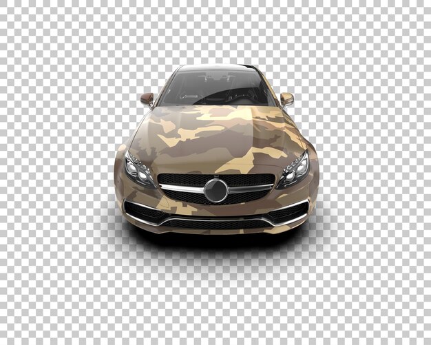 Ilustración de renderización 3D de automóviles realistas aislados en el fondo