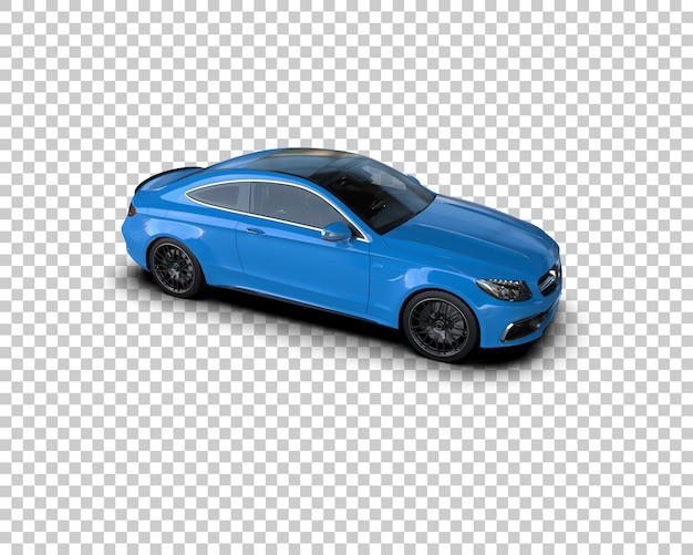 Ilustración de renderización 3D de automóviles realistas aislados en el fondo