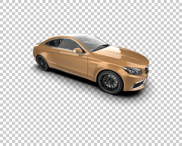 Ilustración de renderización 3D de automóviles realistas aislados en el fondo