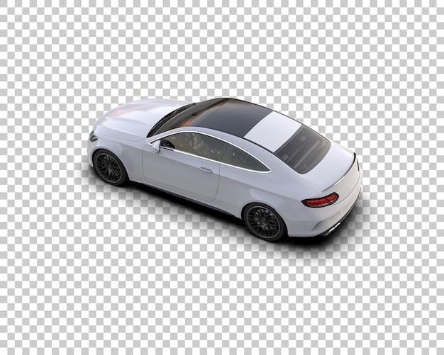 Ilustración de renderización 3D de automóviles realistas aislados en el fondo