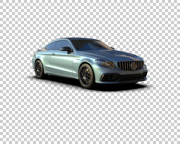 Ilustración de renderización 3D de automóviles realistas aislados en el fondo