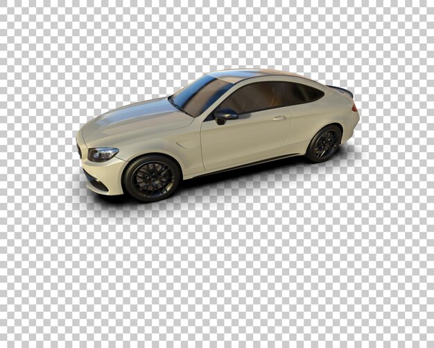 Ilustración de renderización 3D de automóviles realistas aislados en el fondo