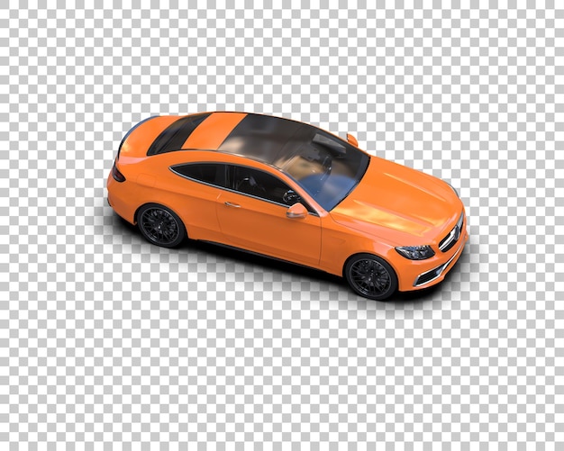 Ilustración de renderización 3D de automóviles realistas aislados en el fondo