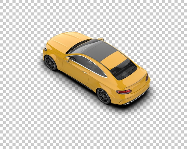 Ilustración de renderización 3D de automóviles realistas aislados en el fondo