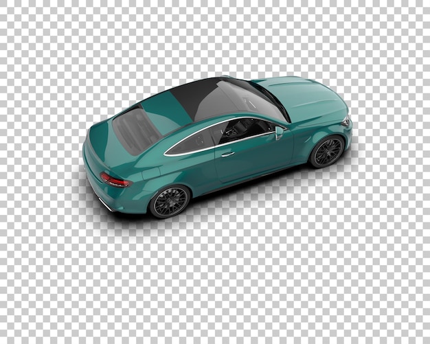 Ilustración de renderización 3D de automóviles realistas aislados en el fondo