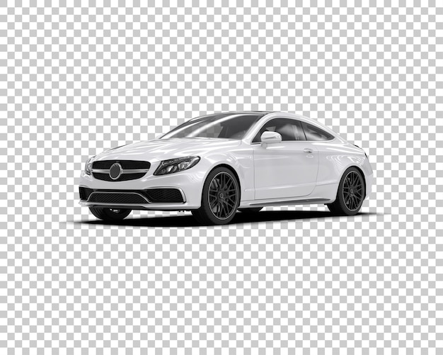 Ilustración de renderización 3D de automóviles realistas aislados en el fondo