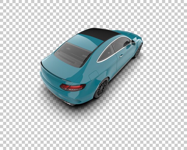 Ilustración de renderización 3D de automóviles realistas aislados en el fondo