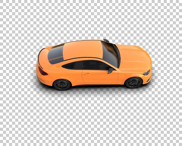 Ilustración de renderización 3D de automóviles realistas aislados en el fondo