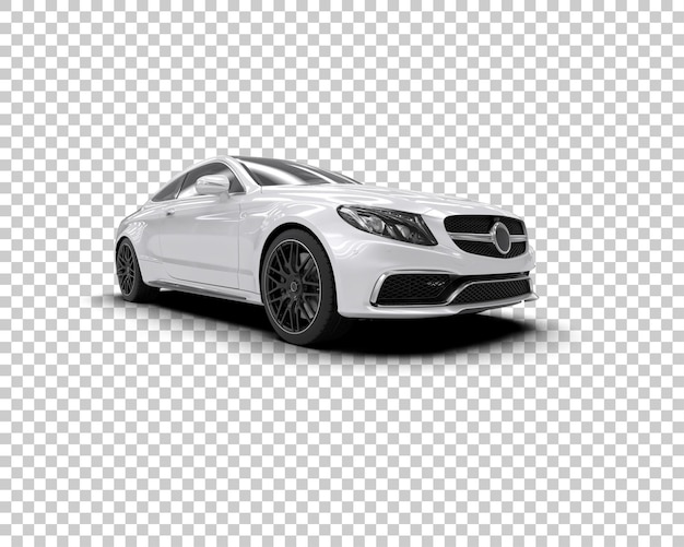 Ilustración de renderización 3D de automóviles realistas aislados en el fondo