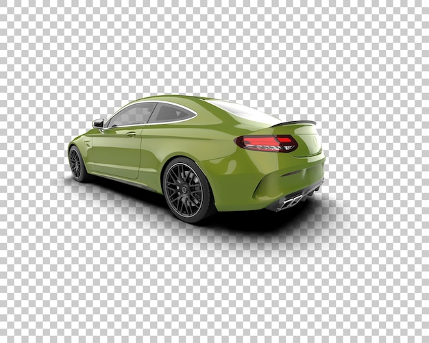Ilustración de renderización 3D de automóviles realistas aislados en el fondo