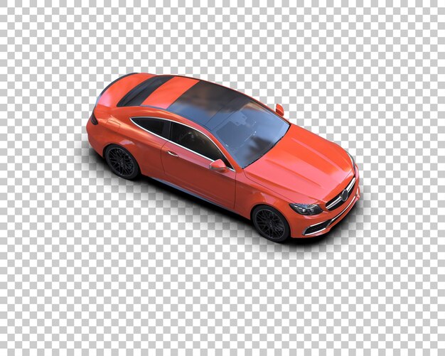 Ilustración de renderización 3D de automóviles realistas aislados en el fondo