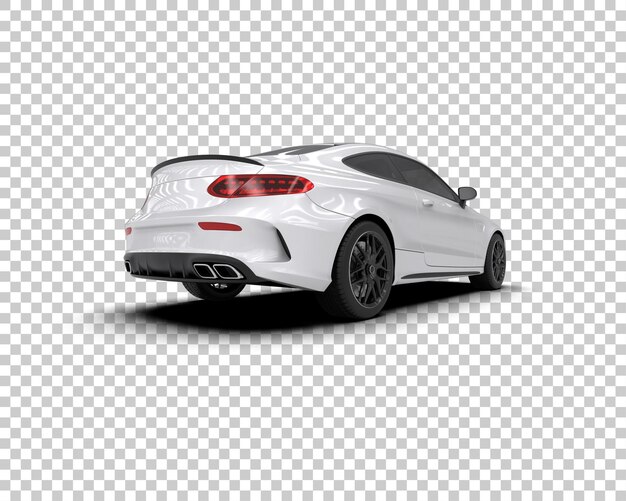 Ilustración de renderización 3D de automóviles realistas aislados en el fondo