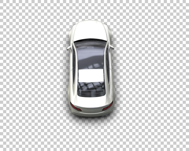 Ilustración de renderización 3D de automóviles realistas aislados en el fondo