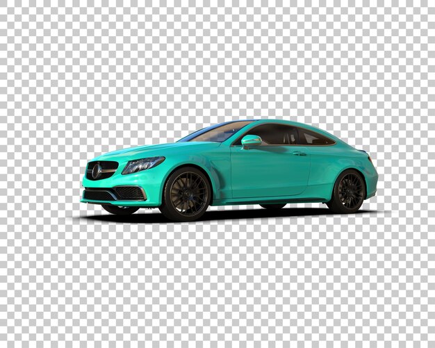 Ilustración de renderización 3D de automóviles realistas aislados en el fondo