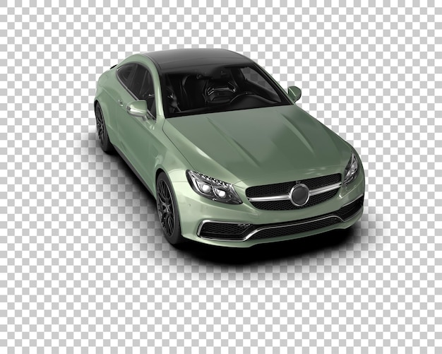 Ilustración de renderización 3D de automóviles realistas aislados en el fondo