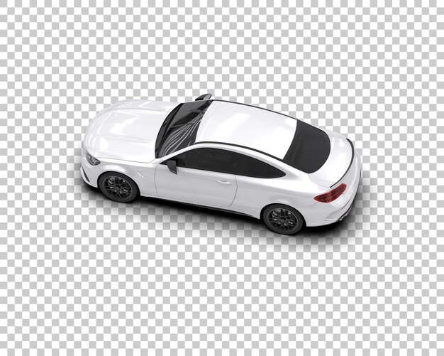Ilustración de renderización 3D de automóviles realistas aislados en el fondo