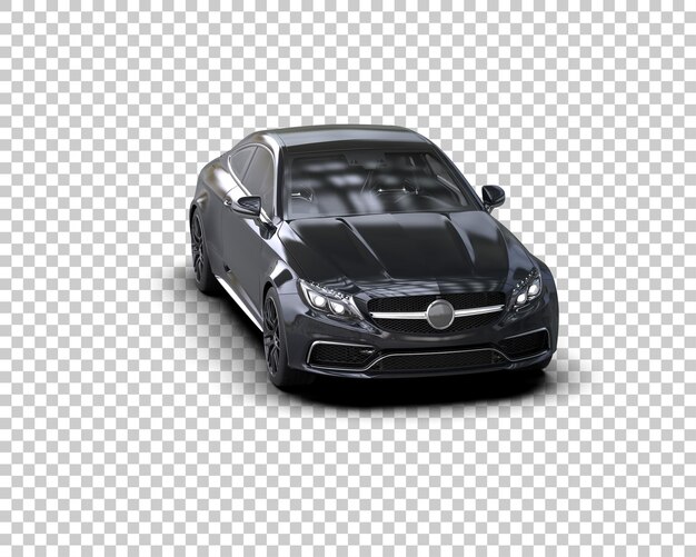 Ilustración de renderización 3D de automóviles realistas aislados en el fondo