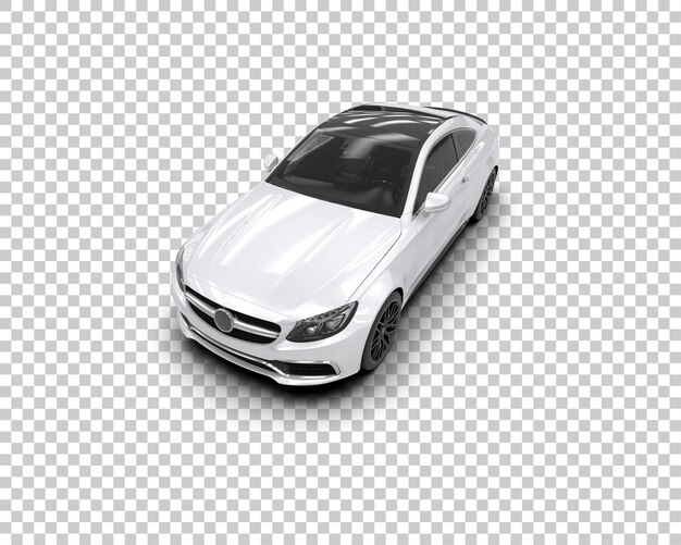 Ilustración de renderización 3D de automóviles realistas aislados en el fondo