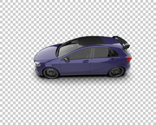 Ilustración de renderización 3D de automóviles realistas aislados en el fondo
