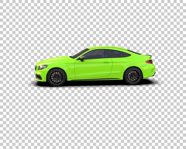 Ilustración de renderización 3D de automóviles realistas aislados en el fondo